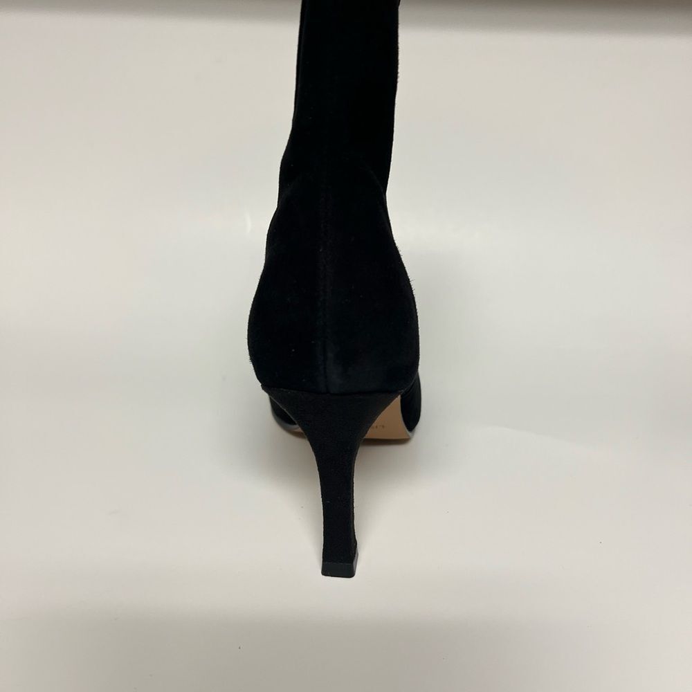 Lisa Vicky ART-V Black Kid Suede Ankle Boots | Heeled Booties Size 8.5 - Picture 7 of 7